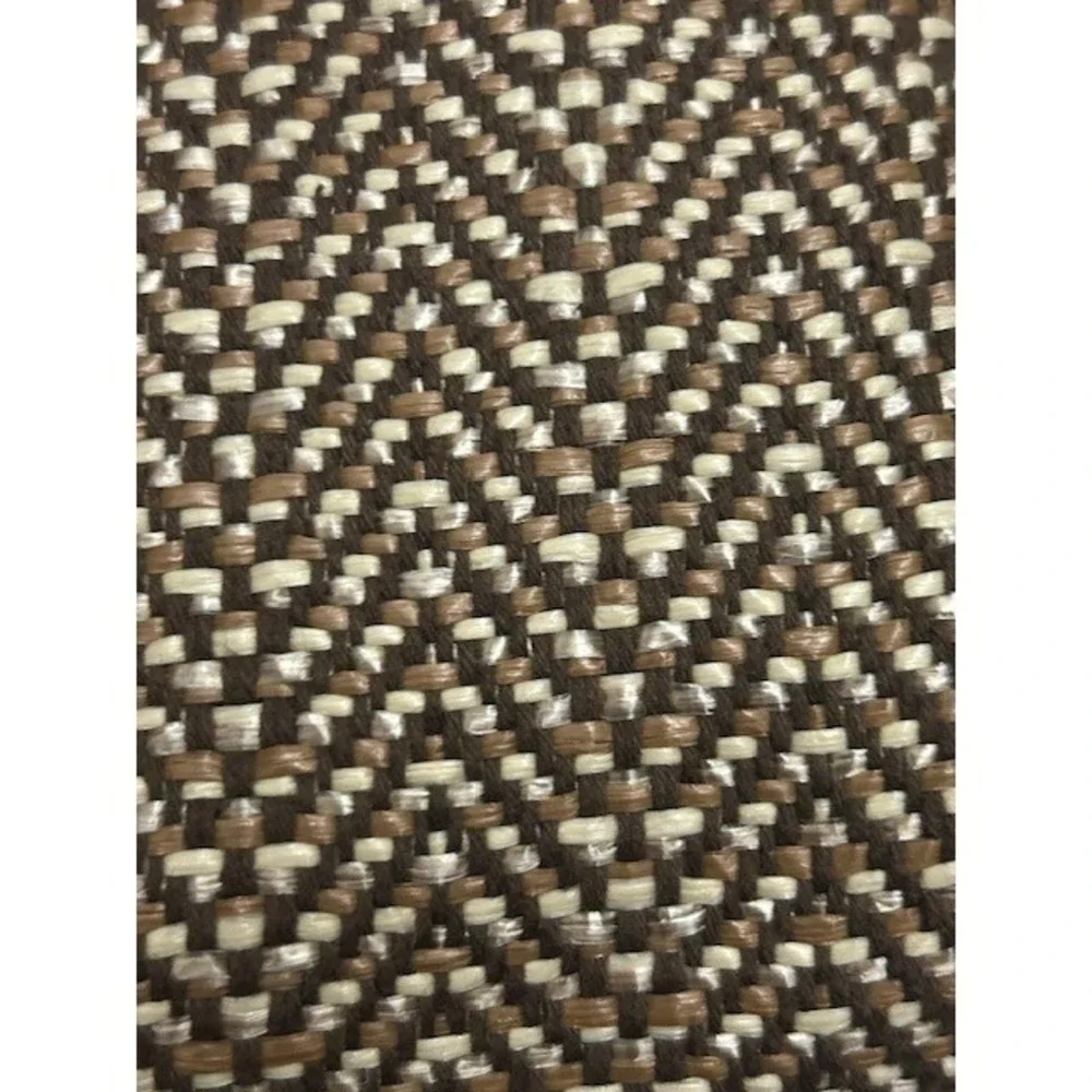 Liz Claiborne Woven Small Crossbody Bag Brown Tan Olefin Cotton Blend Purse
